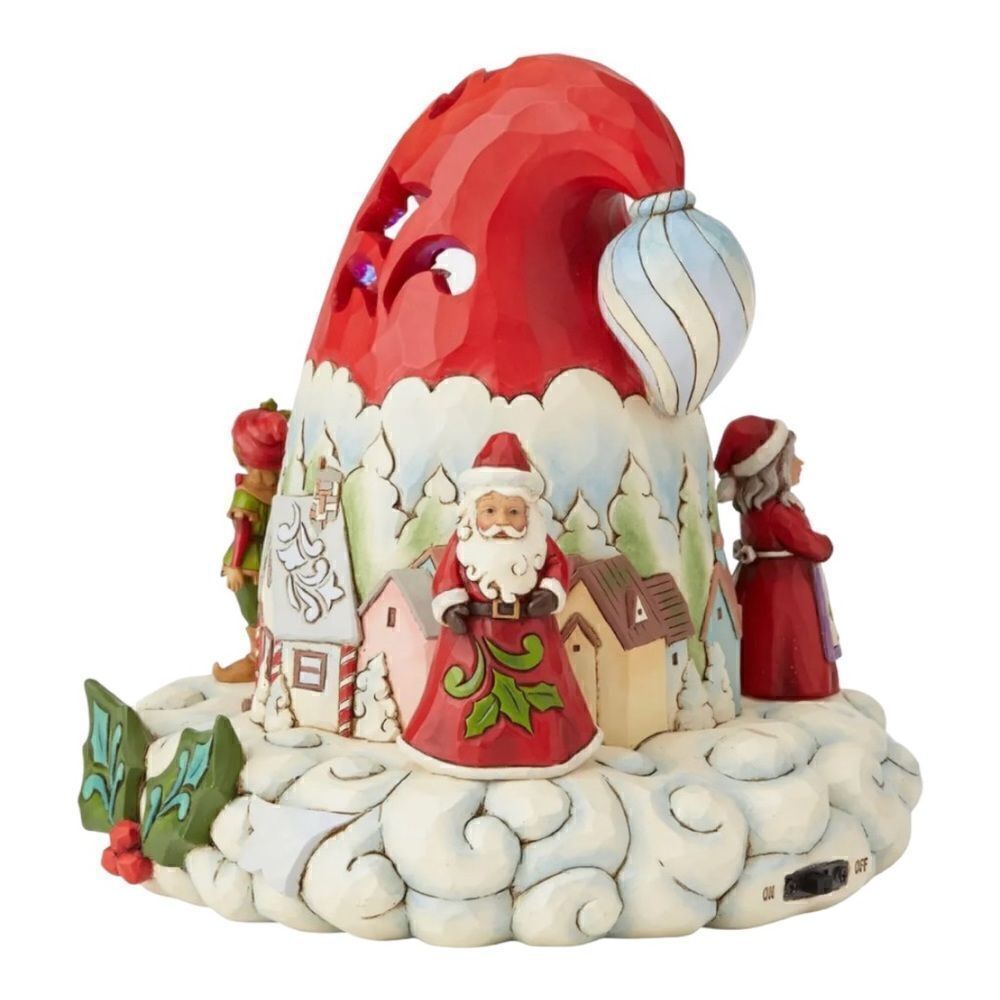 Heartwood Creek by Jim Shore LED Lighted 2017 Christmas Santa Hat 4060107